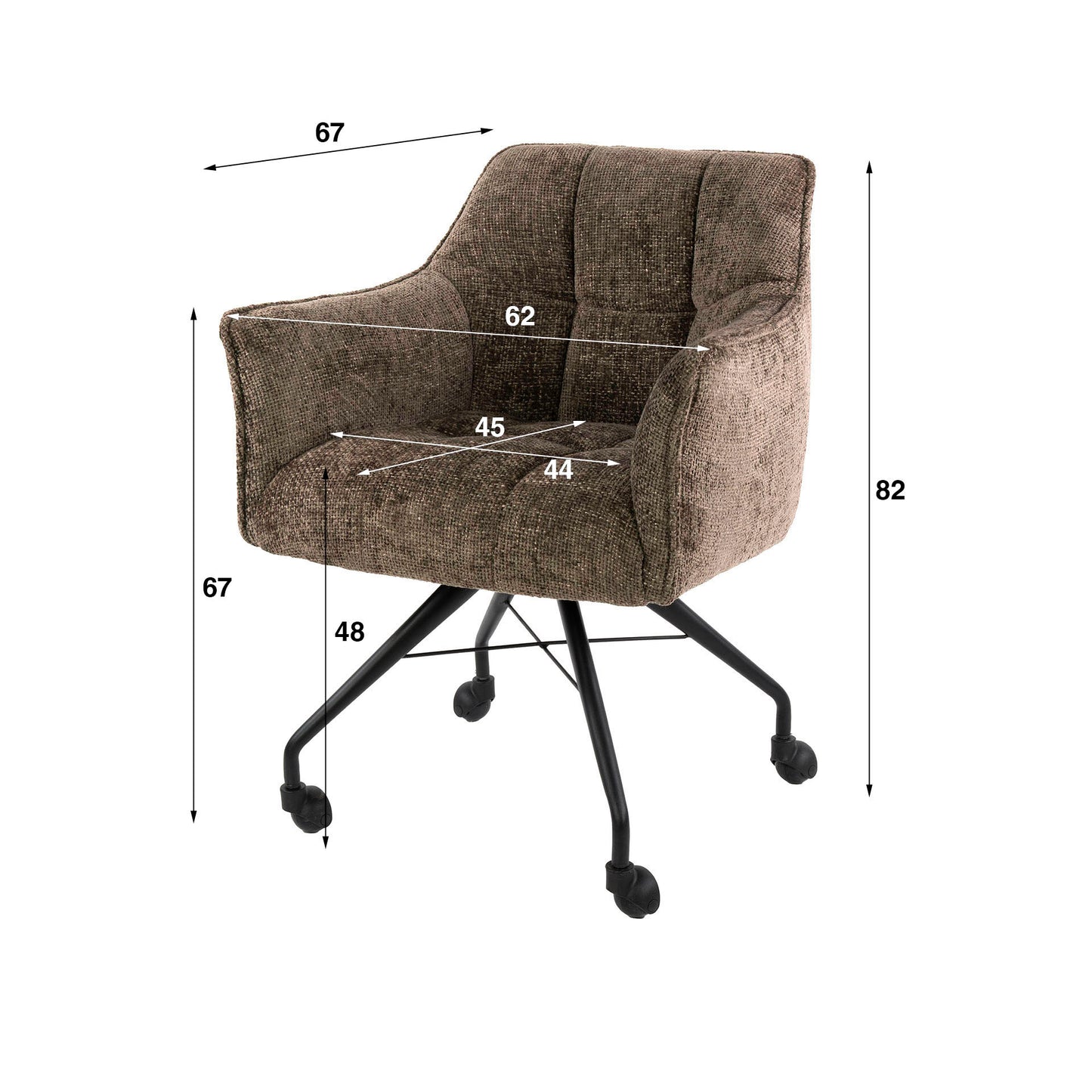 Sessel Gitterräder verpackt pro 2 / Hoven taupe