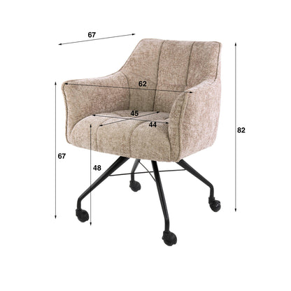 Sessel Gitterräder verpackt pro 2 / Garten sandbraun