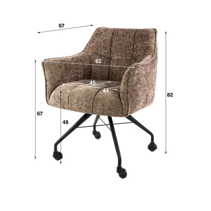 Sessel Gitterräder verpackt pro 2 / Garten Champagner