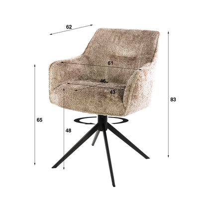 Drehsessel, 2er-Packung / Alura Sand