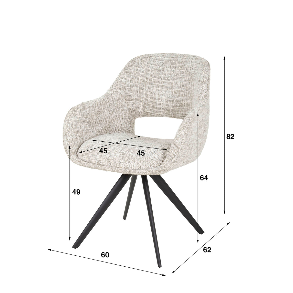 Armstuhl spring drehbar – Ansicht 7