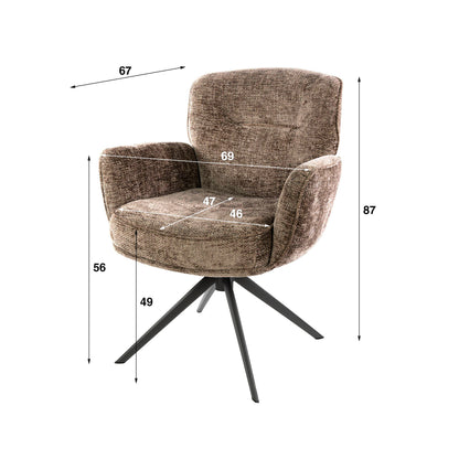 Sessel Forza drehbar pro 2 / Garten Champagner
