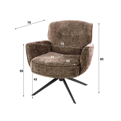 Sessel Forza drehbar / Garten Champagner