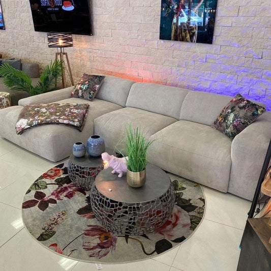 Loona, Ecksofa, Cord, creme