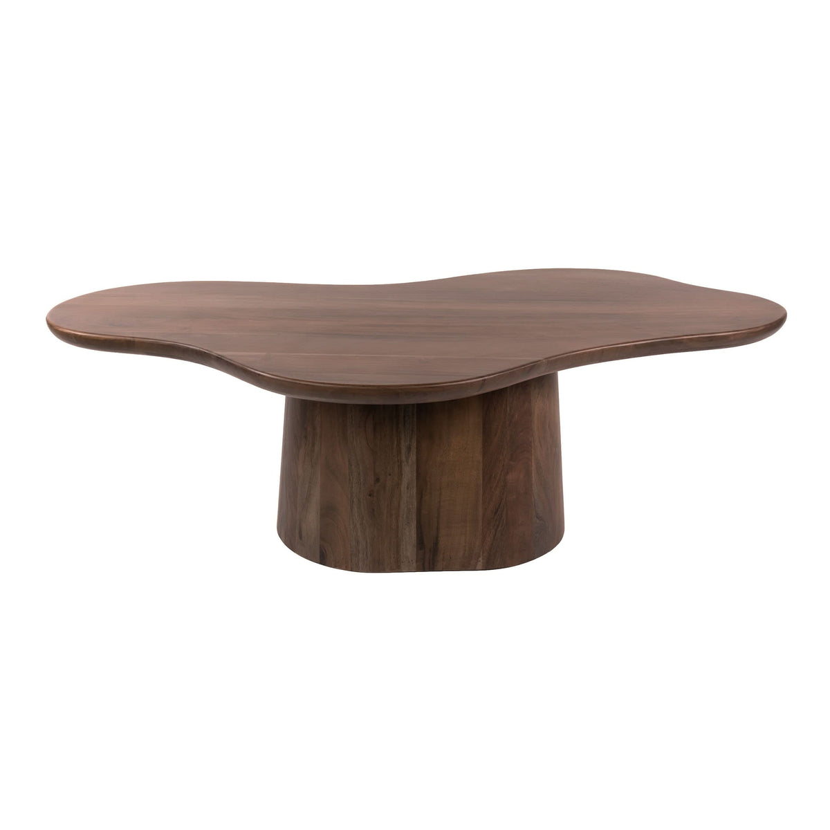 Couchtisch organisch 135 cm – Akazienholz massiv, Braun – Bild 5