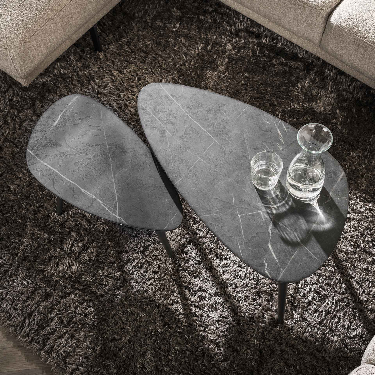 Couchtisch 2er-Set pear shaped organisch – Ansicht 2