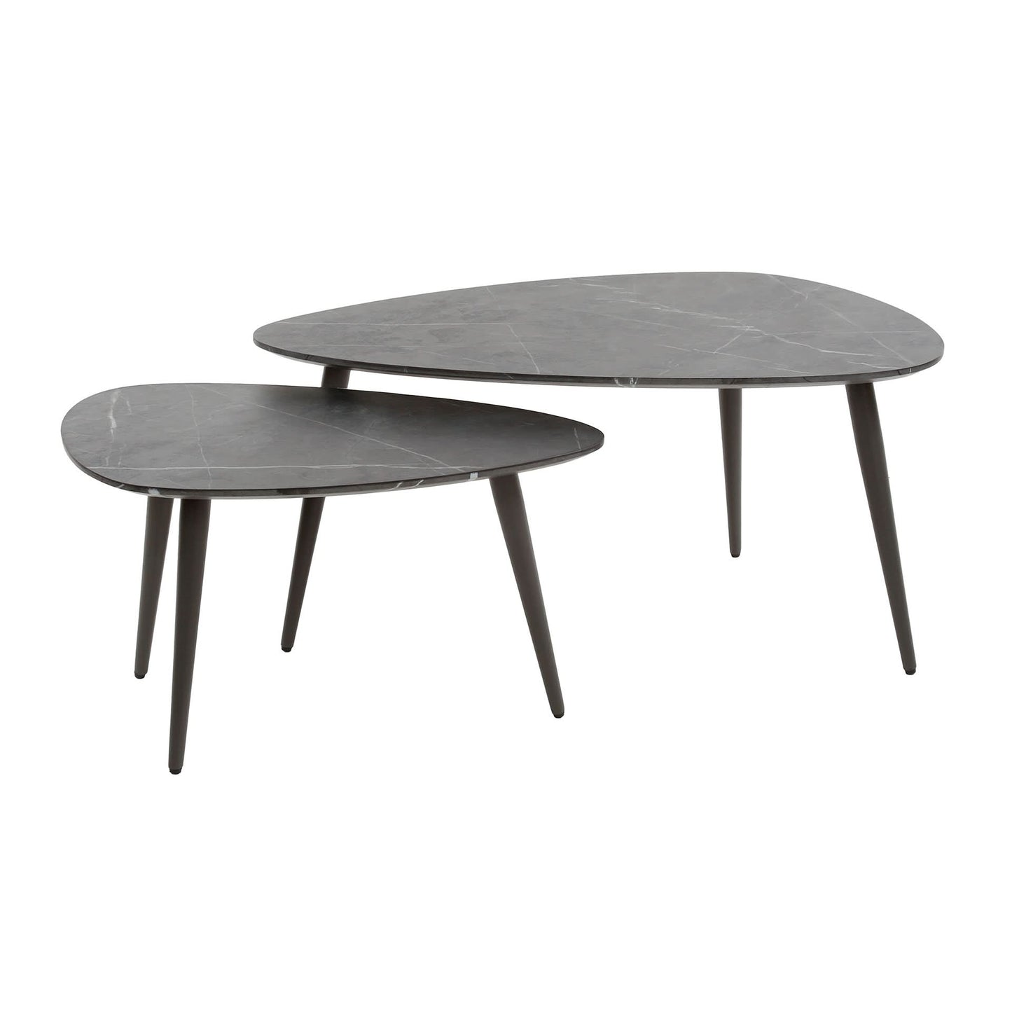 Couchtisch set/2 pear shaped organisch