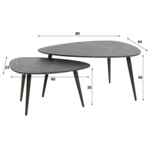 Couchtisch set/2 pear shaped organisch
