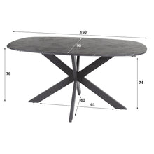 Esstisch 150 Danish oval