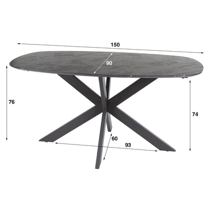 Esstisch 150 Danish oval