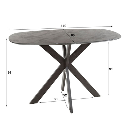 Bartisch Kreuzrahmen Dänisches Oval