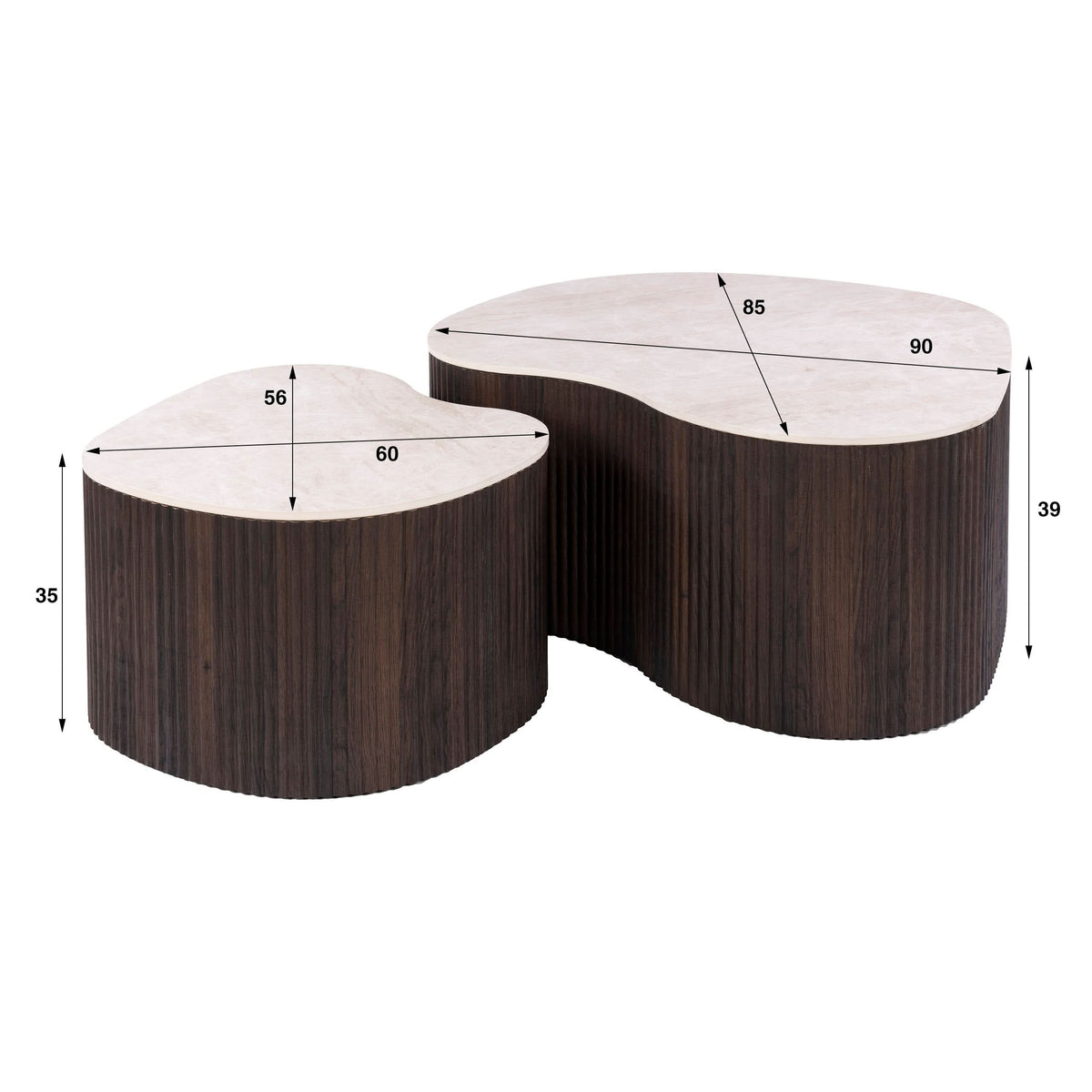 Couchtisch 2er-Set, 90 cm breit – Keramik Taj Mahal – Bild 5