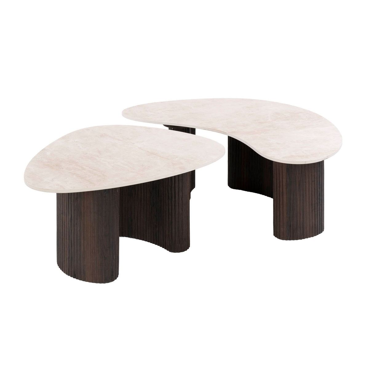 Couchtisch 2er-Set organisch – Keramik Taj Mahal – Bild 5