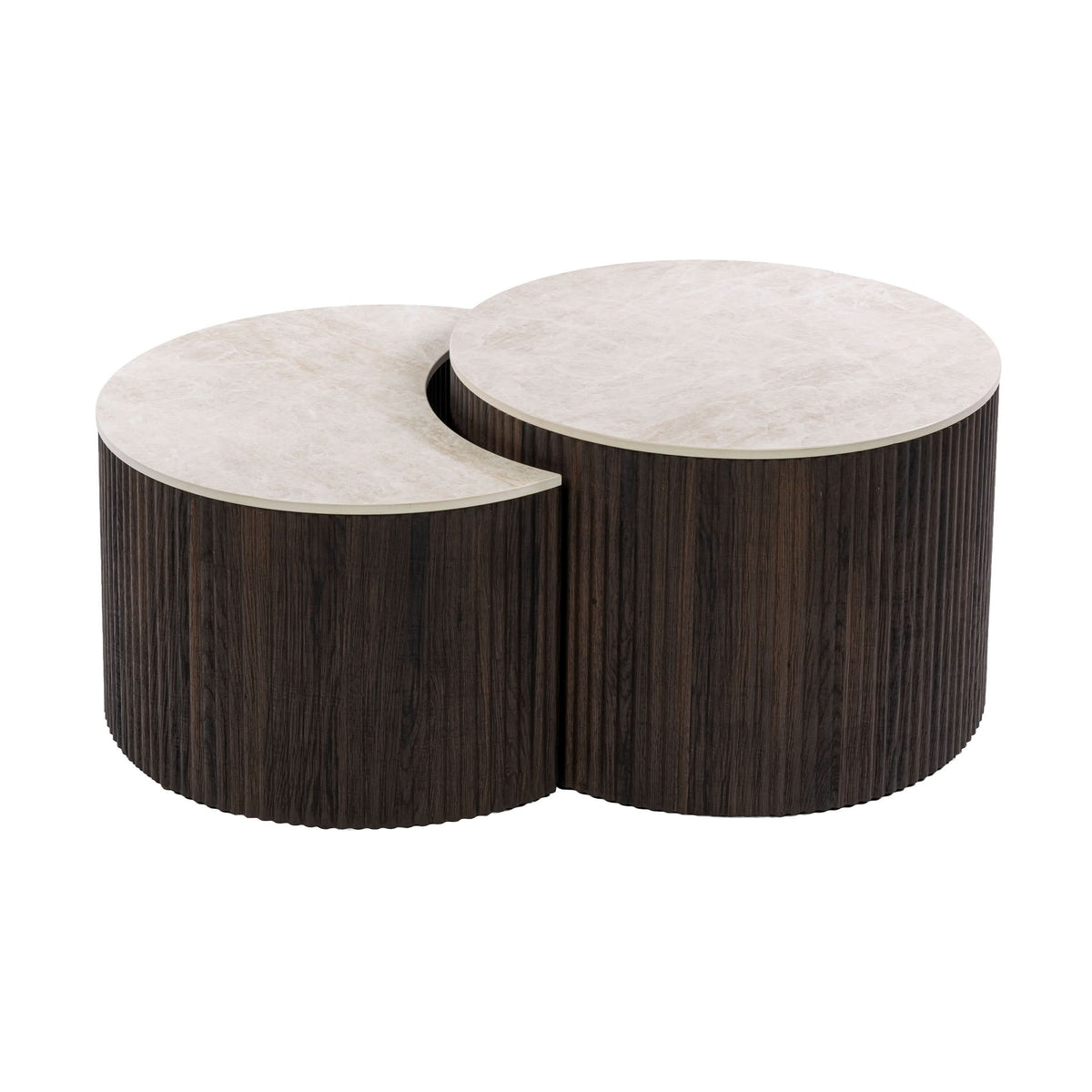 Couchtisch 2er-Set halbrund – Keramik Taj Mahal – Bild 4
