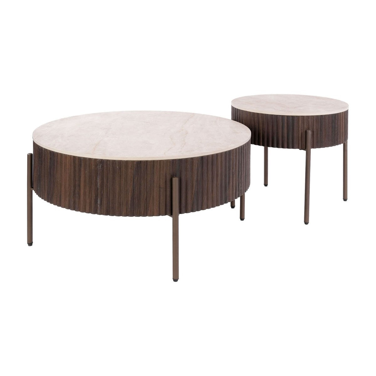 Couchtisch 2er-Set rund – Keramik Taj Mahal – Bild 4