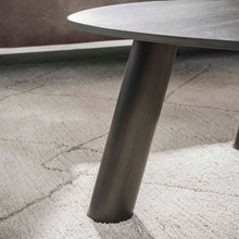 Couchtisch Twin log set aus 2 / 3D Keramik Travertin schwarz/grau
