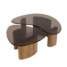 Couchtisch Tinto Bio-Set aus 2 / Bronzeglas