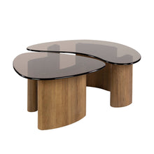 Couchtisch Tinto Bio-Set aus 2 / Bronzeglas