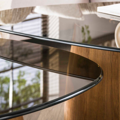 Couchtisch Tinto dreieckige Set aus 2 / Bronzeglas