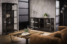Sideboard Rift metal 4 TÇ¬ren / Gun metal