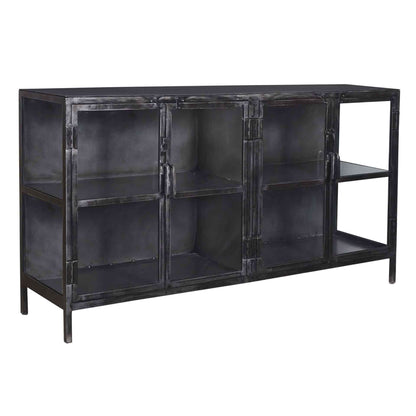 Sideboard Rift metal 4 TÇ¬ren / Gun metal