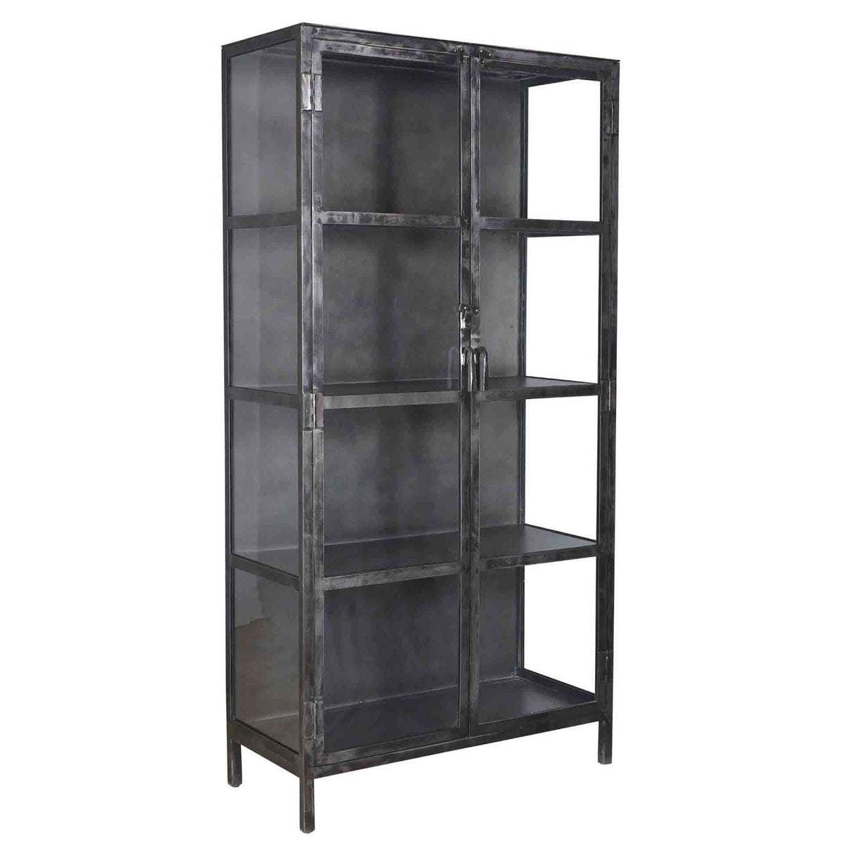 Vitrine mit 2 Glastüren – Gunmetal