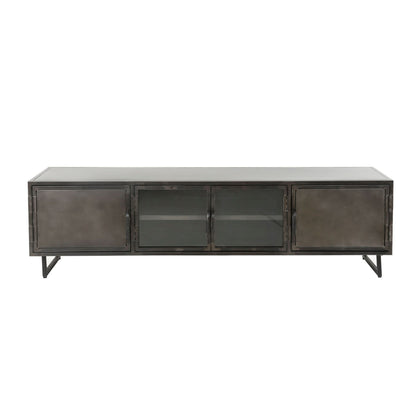 TV-Möbel mit 4 Türen, 180 cm – Gunmetal – Ansicht 4