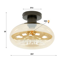Deckenleuchte Soll 1-licht / Amber Glas