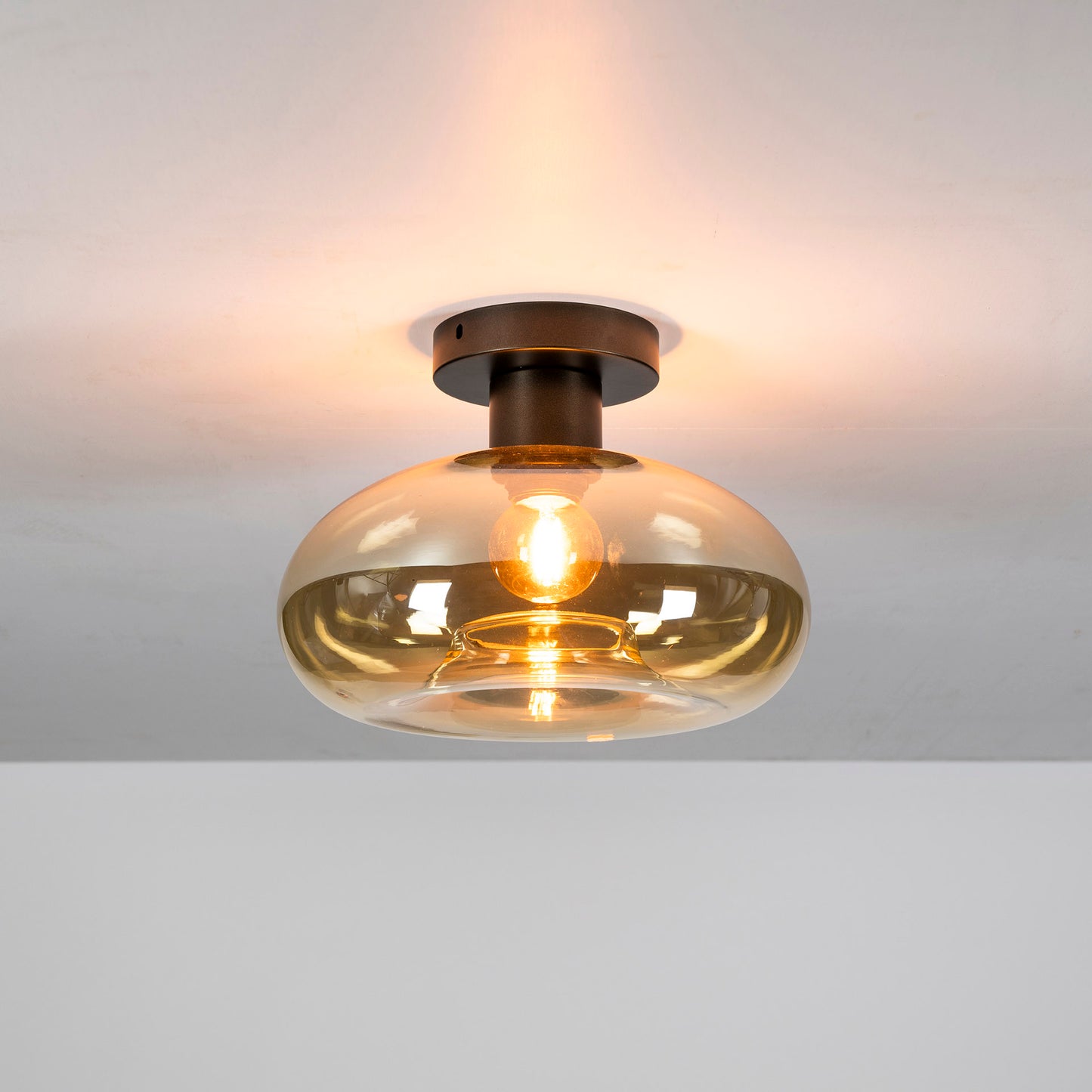 Deckenleuchte Soll 1-licht / Amber Glas