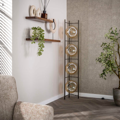 Stehleuchte Soll 4-light / Amber glass