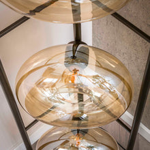 Stehleuchte Soll 4-light / Amber glass