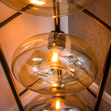 Stehleuchte Soll 4-light / Amber glass