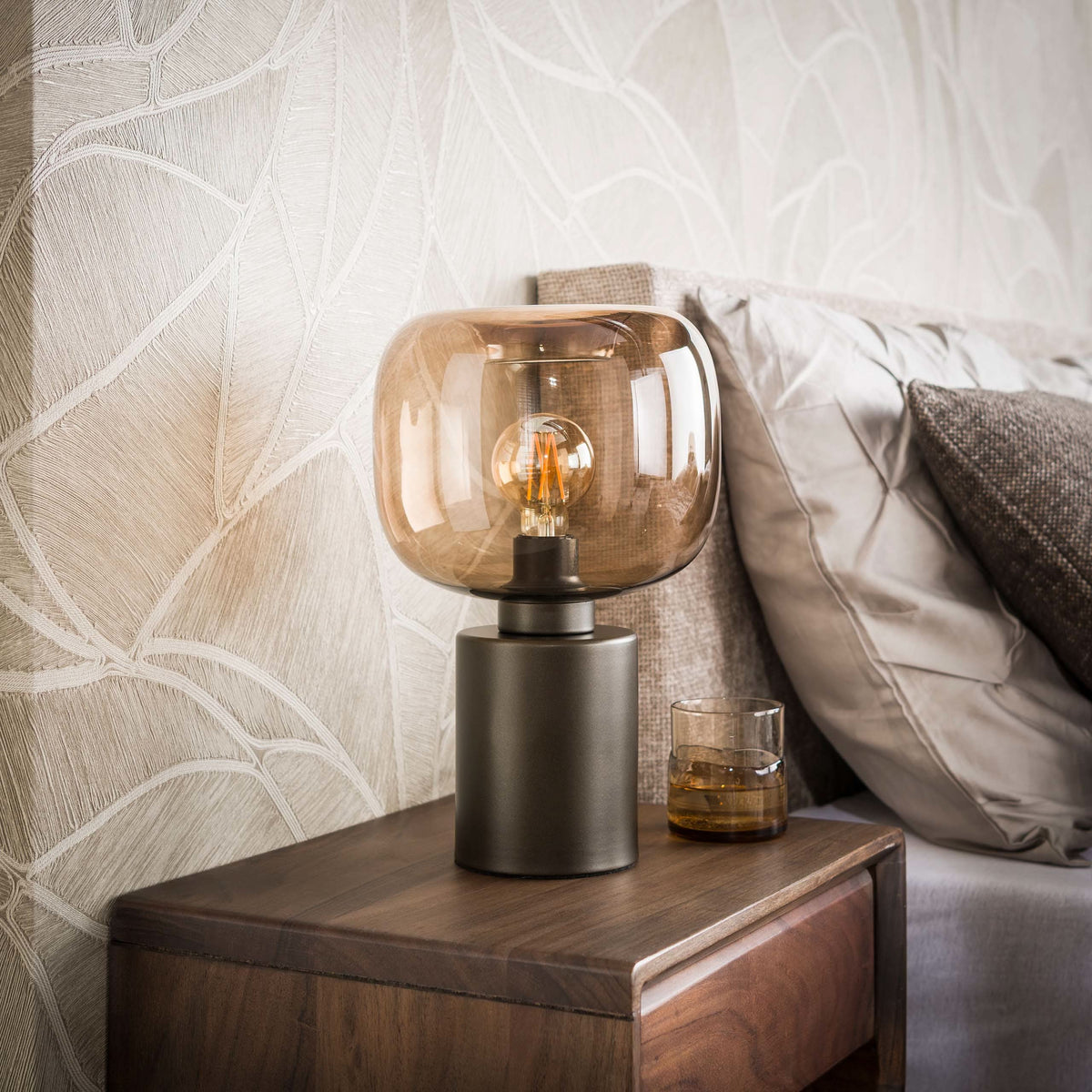 Tischlampe 1-flammig – Sienna-Braun – Bild 2