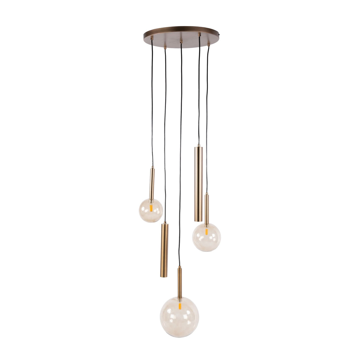 Hängelampe 5-flammig gestuft – Bronze – Bild 5