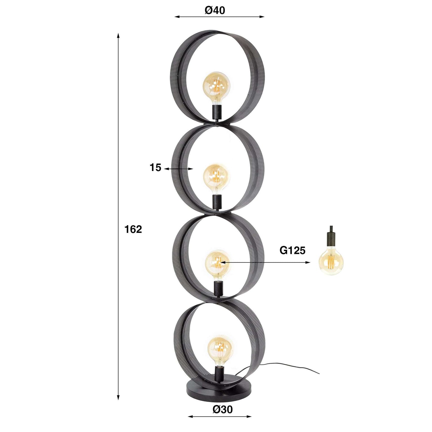 Stehlampe 4L ring perforiert