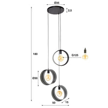 Hängelampe 3L ring perforiert