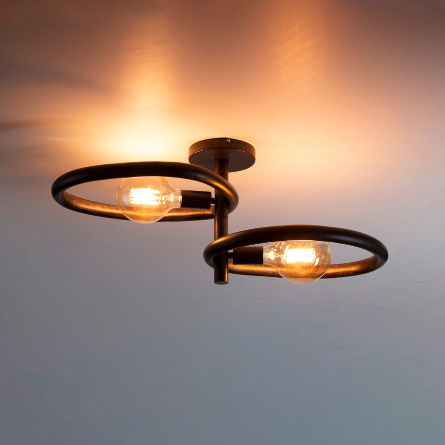Deckenleuchte Pebble 2 light / Artic black