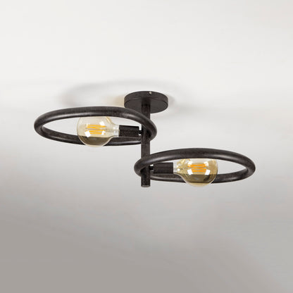Deckenleuchte Pebble 2 light / Artic black