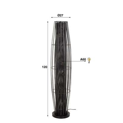 Stehlampe 120 3L Zylinder mesh