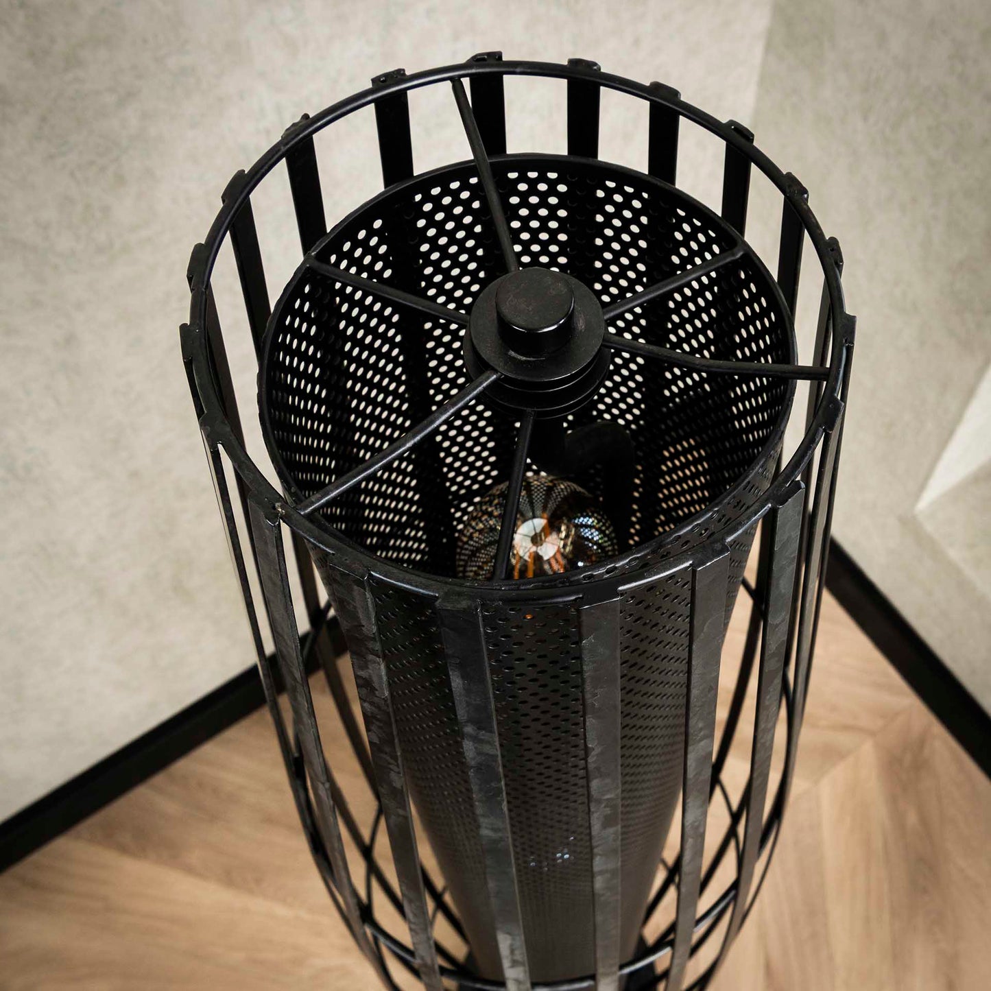 Stehlampe 150 4L Zylinder mesh