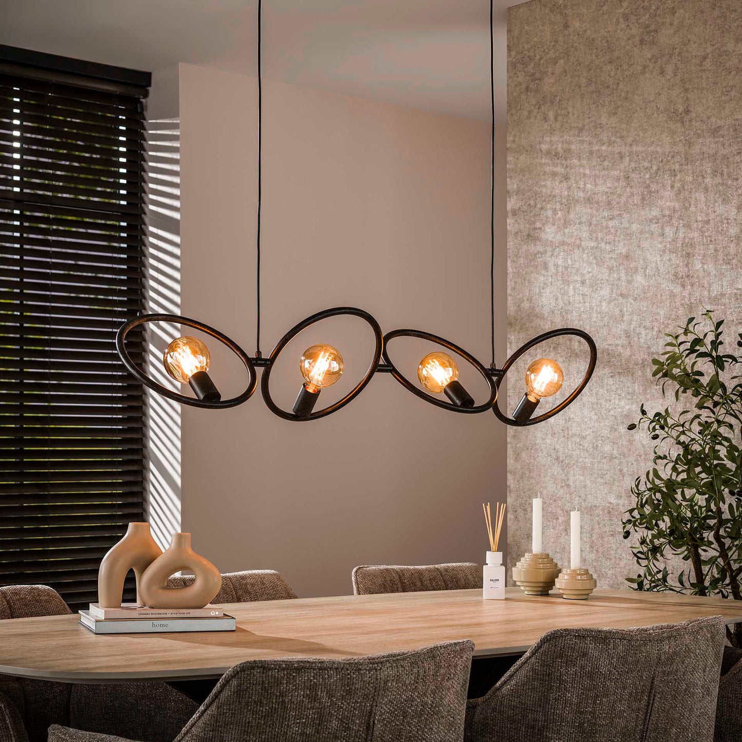 Hängeleuchte Loop 4-light / Artic black