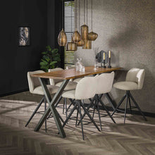 Hängelampe 4+3 stripe glas horizontal
