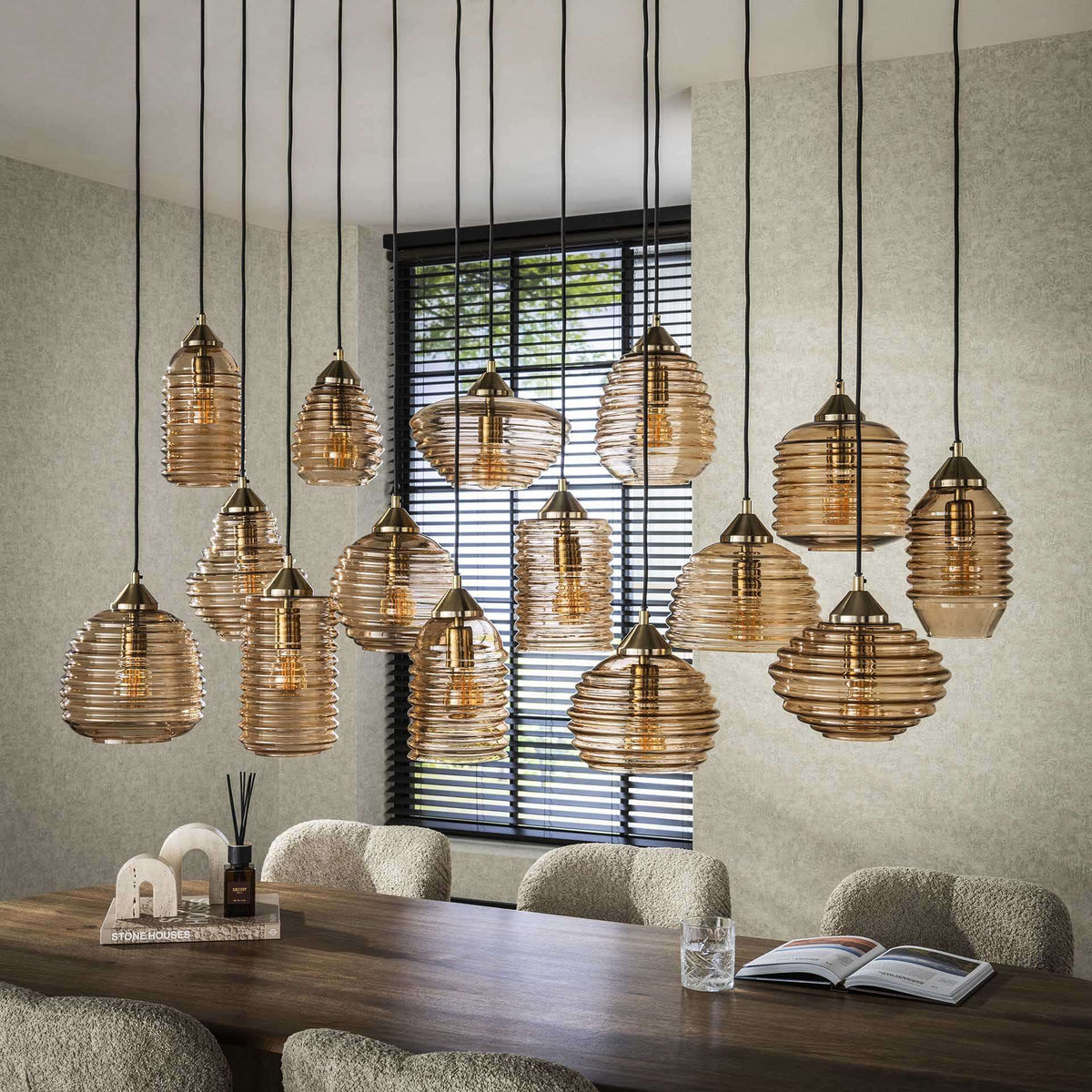 Hängelampe 5+5+5 rib glass – Ansicht 2