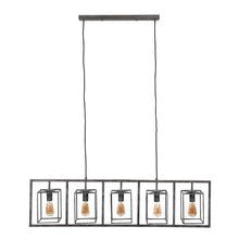 HÇÏngelampe 5L cubic tower / Alt Silber Finish