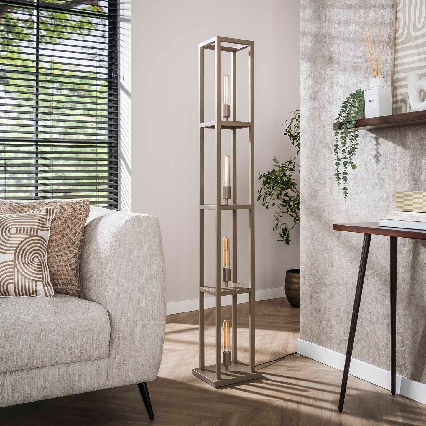 Stehleuchte Quadra 4-light / Beige