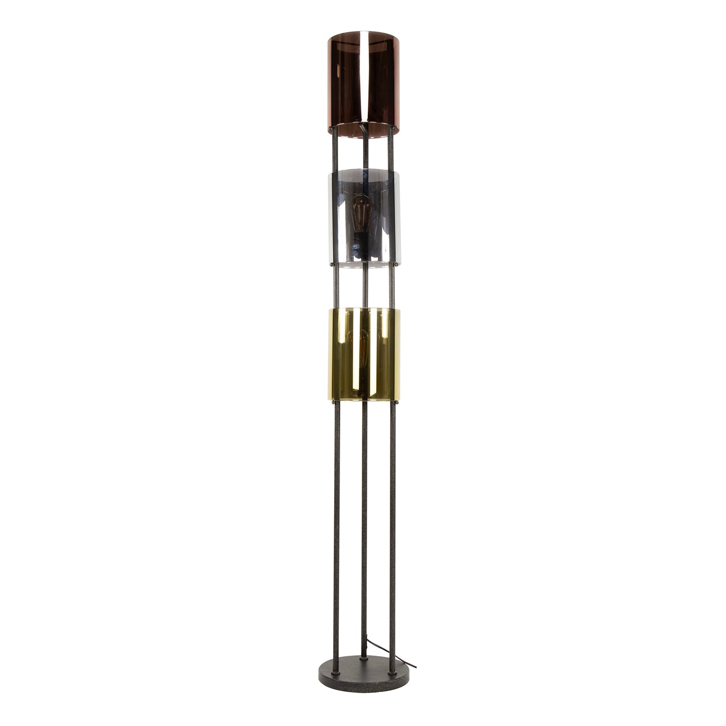 Stehleuchte Lucente Tricolore 3-light / Artic schwarz