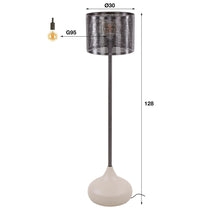 Stehlampe 1L gerader Lampenschirm naturel