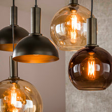 Hängelampe Cluster 4+3-light / Sienna brown