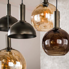 Hängelampe Cluster 4+3-light / Sienna brown
