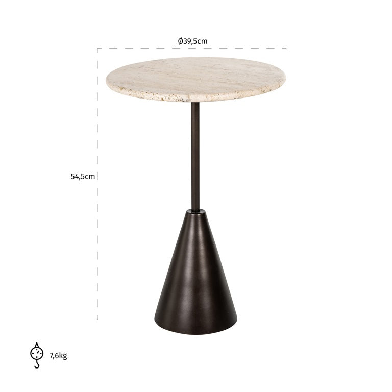 Avalon Beistelltisch rund (Bronze) – Ansicht 3